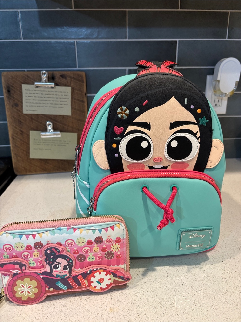 Loungefly Vanellope Backpack and Wallet Set NWT